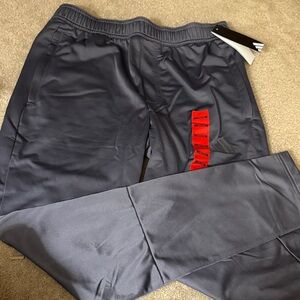 adidas Gray Tricot athletic Pants with hidden Drawstring